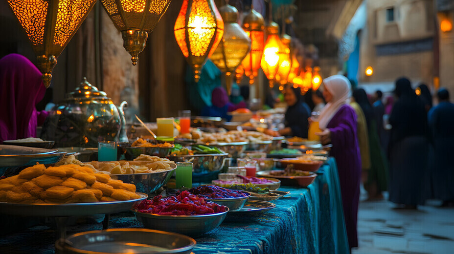 a table full of food